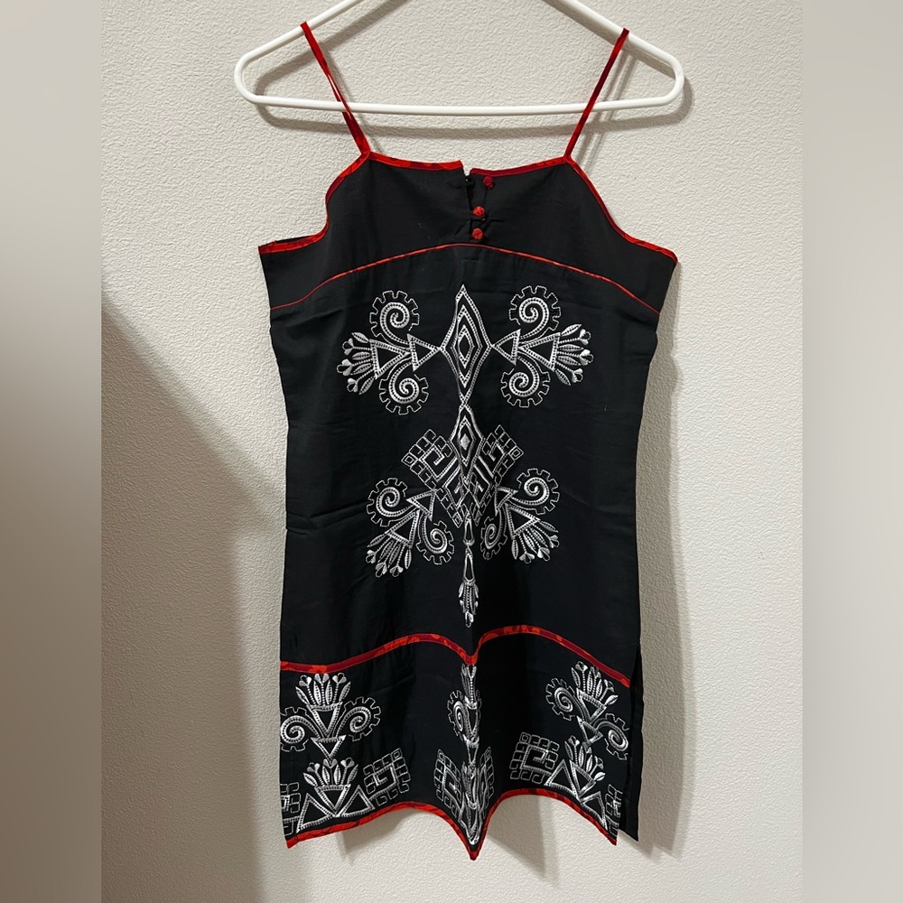 Black, Red & White Indian Kurti